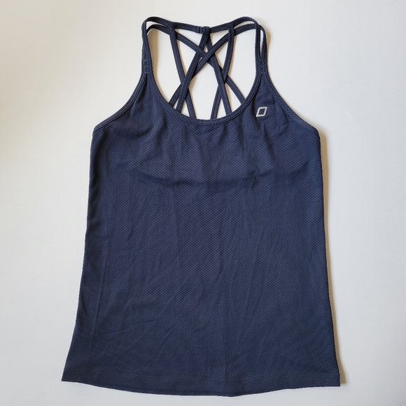 Lorna Jane Dark Blue Athletic Strappy Tank Top - Picture 1 of 7